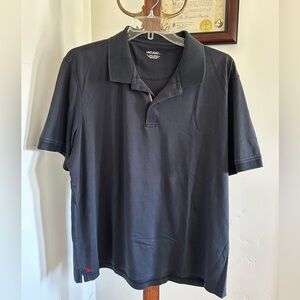 Untuckit Regular Fit 100% Cotton Polo Shirt Damaschino Color Black Men’s Size3XL